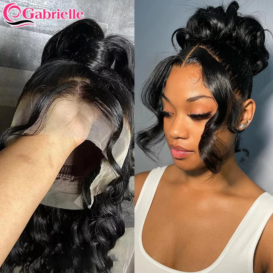 Body Wave 360 Lace Frontal Wig Ponytail Transparent 13x6 Lace Front Human Hair Wigs for Women Brazilian Wig on Sale Gabrielle