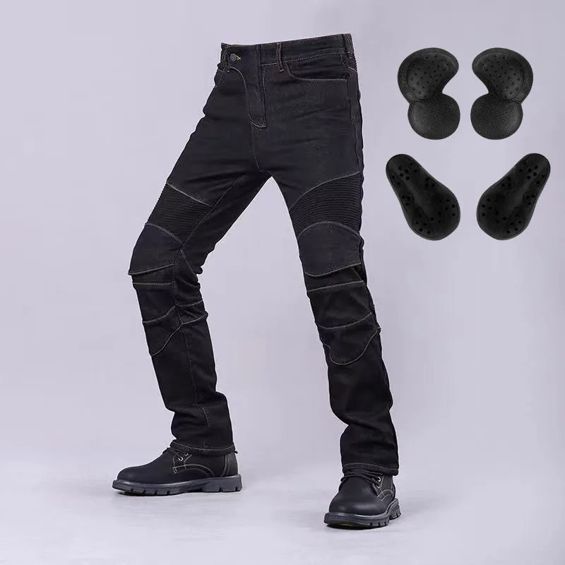 Logo PK719 B06 Four Seasons Riding Motorcycle Pants Classic Outdoor Riding moto Drop-resistant Pant With Hip Knee Gear