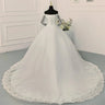 Y&M Novias Off Shoulder Plus Size Vestido De Noiva 2024 Wedding Dress Long Train or Floor Appliqes Pearls Bridal Tulle Mariage