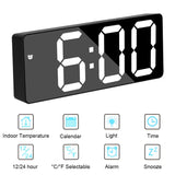 Snooze Function Digital Alarm Clock For Bedroom Bedside Led Square Single Face Desktop Digital Clock For Room