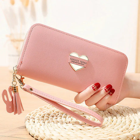 Long Wallets for Women Men‘s PU Leather Coin Pursess Clutch Pouch Korean Multi Card Holder Handbag Zipper Wristlet Phone Wallet