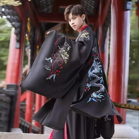 Chinese silk robe ancient knight hanfu men women aldult Kimono Swordsman hanfu Traditional Vintage Ethnic cosplay Dance Costume