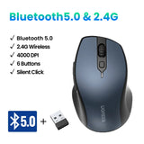 UGREEN Wireless Mouse Bluetooth5.0 Mouse Ergonomic 4000DPI 6 Mute Buttons Mouse For MacBook Tablet Laptops Computer PC 2.4G Mice