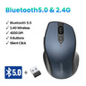 UGREEN Wireless Mouse Bluetooth5.0 Mouse Ergonomic 4000DPI 6 Mute Buttons Mouse For MacBook Tablet Laptops Computer PC 2.4G Mice