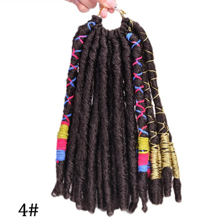 LUOYUDU Crochet Hair Dreadlocks Faux Locs Braiding Hair Extensions Synthetic Dreadlock Jumbo 10 inch 12 Strands Organic Hair