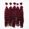 Burgundy Human Hair Extension Deep Curly Virgin Human Bulk Hair No Weft Hair Bundles for Weaving