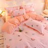 Cute Bedding Set Men Women Duvet Cover Bed Linen Washed Cotton Mirco Fiber Comforter Set Twin Queen King Couple Double Bed Sheet