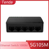 Tenda SG105M All Gigabit Ports High-speed Network 5-Port Ethernet Switch 1000Mbps Fast Lan Hub Full/Half Duplex Plug and Play