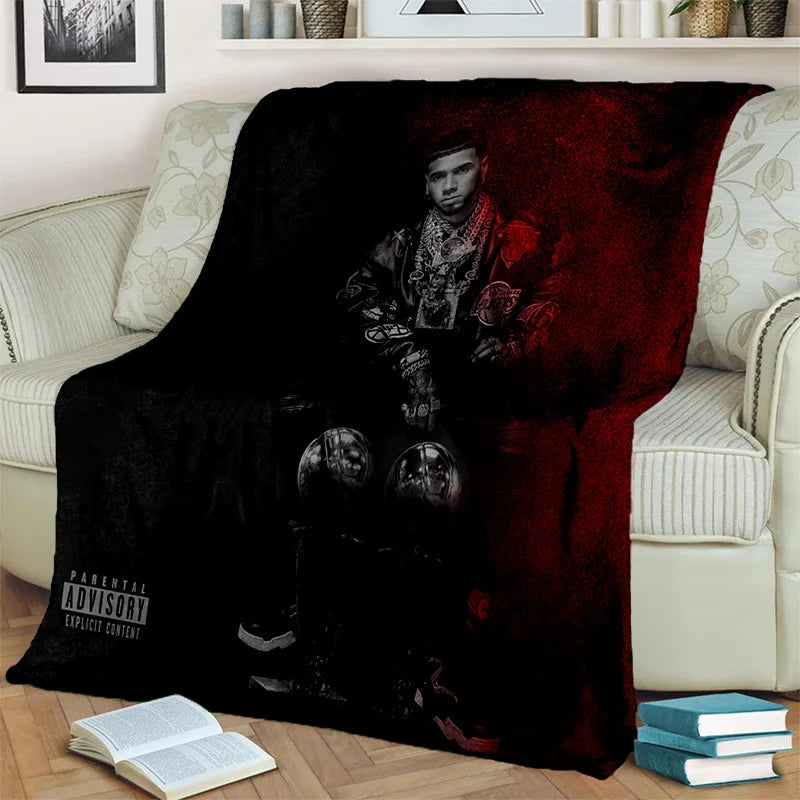 Free Anuel AA Rapper Hip Hop Singer Blanket,Soft Throw Blanket for Home Bedroom Bed Sofa Picnic Travel Office Cover Blanket Kids