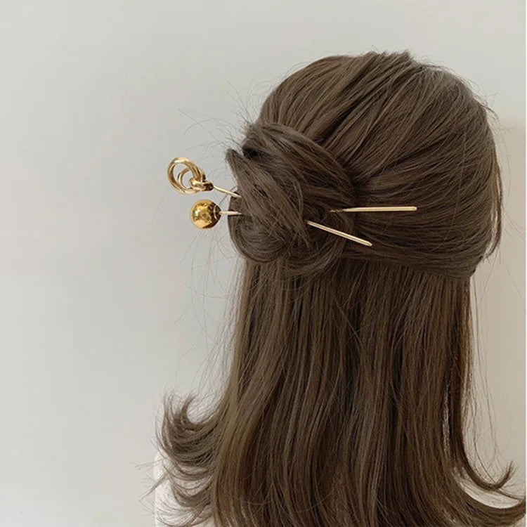 New Retro Sword Hairpin Hair Jewelry Chinese Simple Punk Metal Hair Sticks Women DIY Hairstyle Headwear Design Tools Accessories