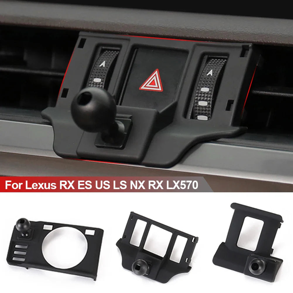 17mm Car Phone Holder Mounts for Lexus ES UX LS RX 570 NX CT Fixed Bracket GPS Supporting Base Dedicated Car Accessories