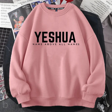 Yeshua Christian Jireh Sweatshirt Jehovah Jesus God Knitted Hoodie O Neck  Female Clothing Men Women Plus size