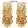 Set Hair Clip In Hair Extensions With Clips Hairpieces Synthetic Extension False/Fake Hair Blonde Eunice Hair Long Hair Pieces