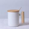 Nordic Wooden Handle Ceramic Porcelain Mug Coffee Cups Literary Water Tea Cup Milk Mug Coffee Cup Drinkware Coffeeware Teaware