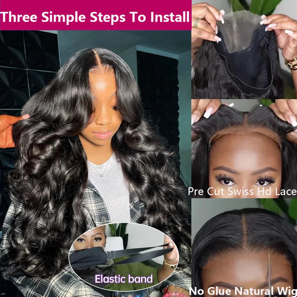 Body Wave 5x5 Glueless 13x4 Lace Front Wig Human Hair Ready To Wear 360 Lace Wig Human Hair PrePlucked 13x6 Hd Lace Frontal Wigs