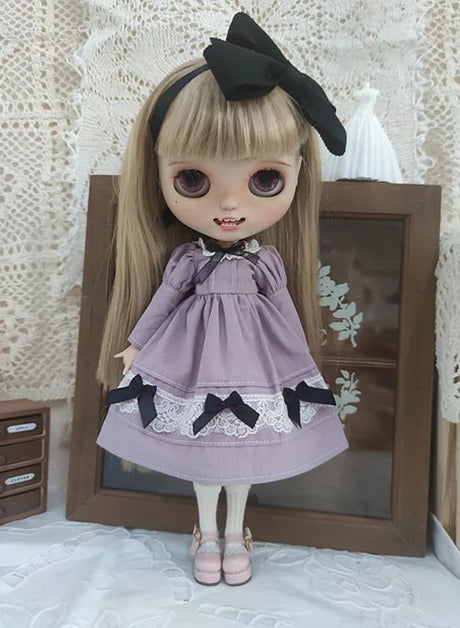 New Blyth Wine Red White Clothes Doll Blyth Doll Clothes Princess Dress With White Lace For Ymy Licca Azones Ob24 Ob27 Fr Doll