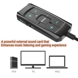 External USB Sound Card 7.1 Channel 3D Audio Adapter 3.5mm Gaming Headsets Earphones Replacement for PC Desktop Notebook