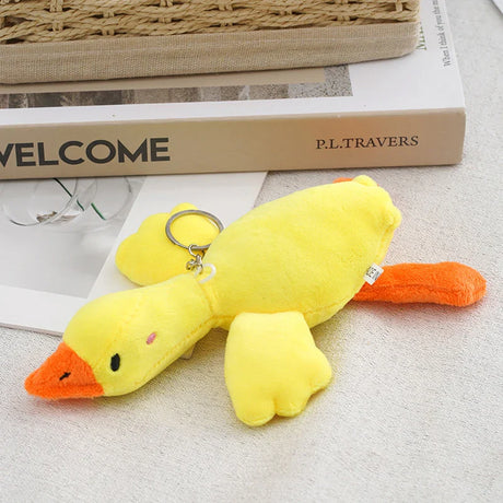 Duck Keychain Plush Keychain Goose Keychain Big Goose Doll Pillow Plush Toy Duck Plush Toys Fluffy Doll Keychain Cute Animal