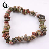 Stretch Natural 5-8mm Chips Bead Bracelet Healing Crystal Energy Fashion Jewelry for Women Men Girl Birthday Gift