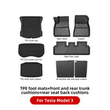 YZ For Tesla Floor Mats Model 3 Y 2021-2023 Car Four Seasons Waterproof Non-slip Floor Mat NEW  TPE Special Car Accessories