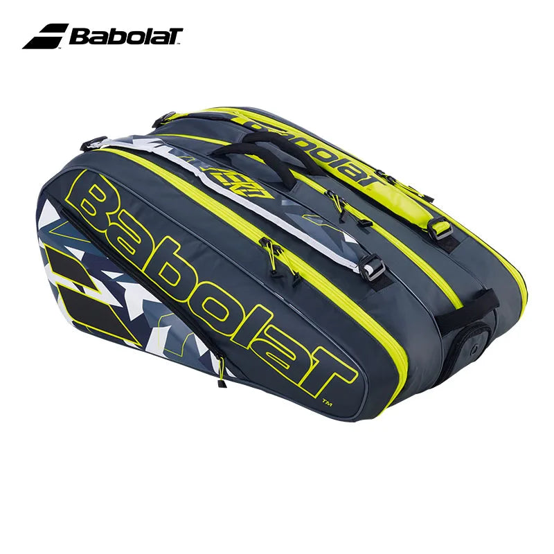 2023 Babolat 6Pack Nadal Tennis Bag Yellow Large Capacity Tennis Court Backpack Original Professional 12Pack Squash Tennis Bags