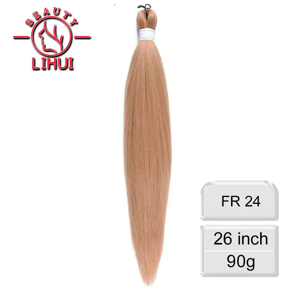 Braiding Hair Pre-stretched Synthetic Jumbo Braiding Hair Extensions 26Inch 90G Red Pink Kanekalon Hair for Afro Crochet Braids