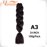 6 Pcs 24” Synthetic Braiding Hair Pink Jumbo Braids Hairstyles Purple Blue Blonde Ombre Hair Extensions For Women 100G/Pack