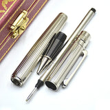 19 Color - High Quality Santos Series Ct Metal Rollerball Pen Silver Stripe Office School Stationery Writing Smooth Gel Pens