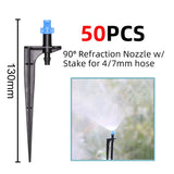 5-50m Garden Watering System 90/180/360 Degree Refraction Nozzle Automatic Irrigation Equipment for Greenhouse Plants Drip