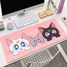 Cute Japan Cat Mouse Pad Large Gamer Mousepad DeskMat Computer Gaming Accessories Art Carpet 900x400 Play Mats Anime Office Mat