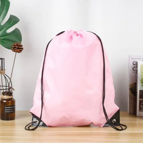 Riding Backpack Gym Drawstring Shoes Bag Clothes Backpacks WaterproofThicken Drawstring Belt Nylon Color Portable Sports Bag