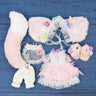 Handmade Blyth Doll Bear suit Clothes Doll Blyth Doll Clothes Princess Dress With White Lace For Ymy Licca Azones Ob24 Ob27 Fr