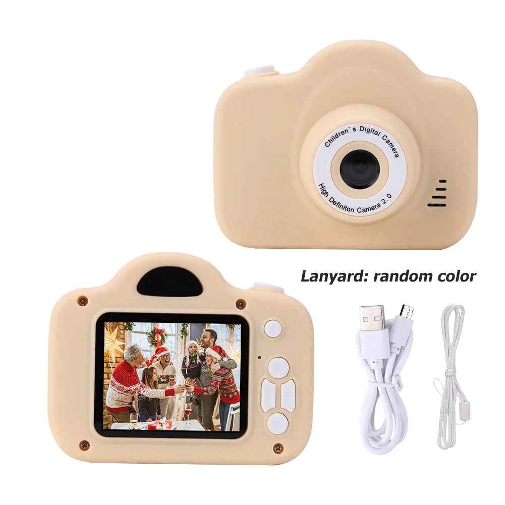 Mini Digital Camera Multifunctional Digital Camcorder Toy with Lanyard Digital Video Camera USB Charging for Kids Holiday Gifts