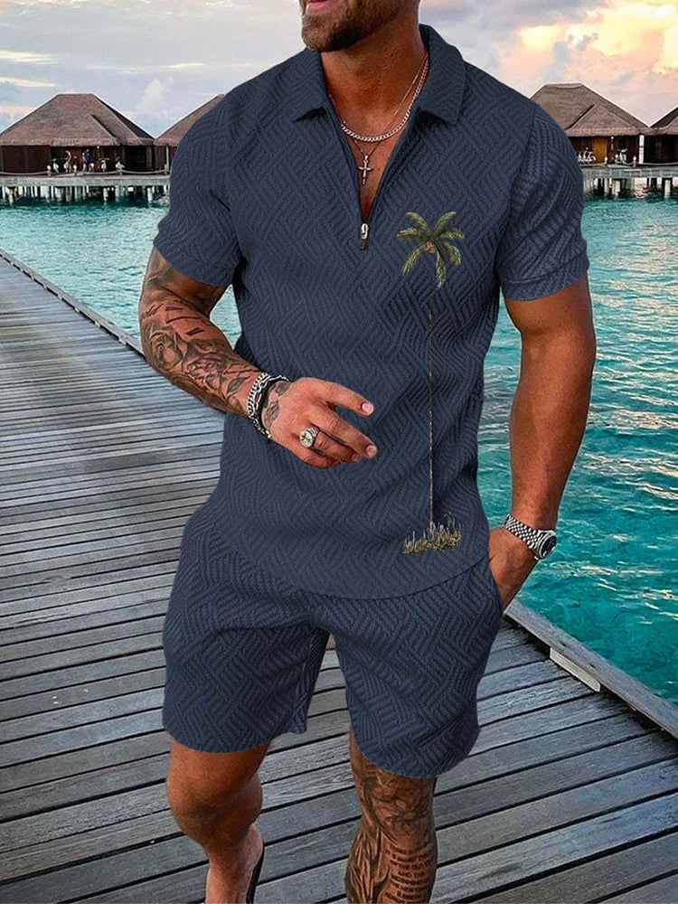 Summer Hawaii 3D Print Polo Shirts Shorts Sets Men's Fashion Oversized Short Sleeve Shirt Pants Set Suits Man Tracksuit Clothing