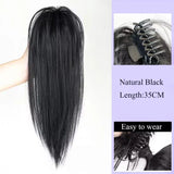 Aosiwig Synthetic Claw Ponytails Wig Long Pony Tail Extensions Natural Black Brown Curly Straight Fake False Hairpiece For Women