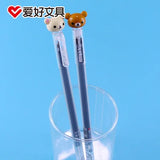 2Pcs AIHAO GP2030 Rilakkuma Gel Pens 0.5mm Fine Point Black Pens For Journaling Kawaii School Student Supplies Stationery