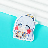 1PCS Anime Game Genshin Impact Kamisato Ayaka Yae Miko Lapel Badges Clothes Jewelry Collar Brooches Accessories Gifts For Friend