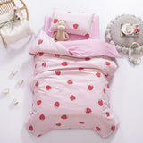 Children's Cotton Three-piece Set Kindergarten Nap Cartoon Bed Sheet Quilt Cover Cotton Bedding Kit Pillowcase CP27