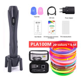 Versatile 3D Printing Pen Set with 20 Vibrant Filament Colors, Free Pattern Templates, and Travel Case