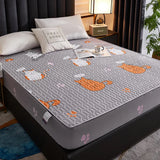 Cartoon Waterproof Bed Cover Stretch Breathable Mattress Cover For Bedroom Living Room Waterproof Mattress Protect