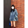 Spring Autumn Women Jacket Vintage Denim Hoodie Sweatshirts Long Sleeve Harajuku Y2k Pullover Denim Streetwear Hip Hop Outerwear