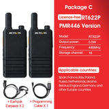 15mm Ultra-thin Mini Walkie Talkie Retevis RT622P Type C Charge VOX Walkie-talkies PMR446 Profesional Portable Two-way Radio ht