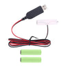 LR6 AA Battery USB Power Supply Cable for Radio Electric Toy Clock