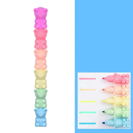 Kawaii Cute Octopus Highlighters Chisel Tip Marker Pens Pastel Colors for Kids Babies Children Xmas Birthday Creative Gifts