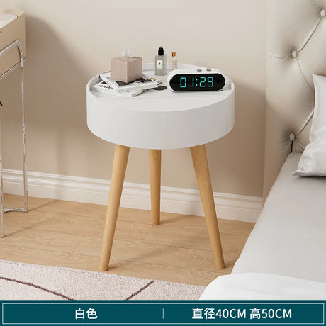 Simple Nightstand Intelligent Wireless Charging Nordic Nightstand Waterproof Anti-fouling Anti-scratch Large Space Storage Table