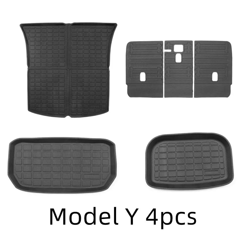 Floor Mats for Tesla Model 3 Y 2023 Left Right Drive All Weather Anti-Slip Waterproof Floor Liner Trunk Mat Interior Accessories