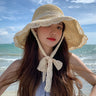 Women's Summer Visors Hat Foldable Sun Hat Wide Large Brim Beach Hats Fashion Lolita Hat Chapeau Femme Beach UV Protection Cap