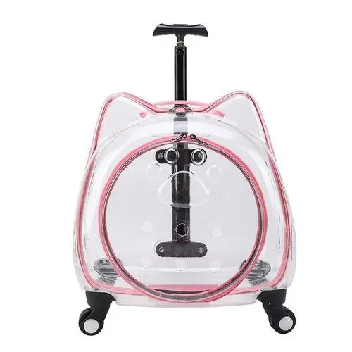 Cute Handbags Wheels Cats Carriers Animal Kitten Carrier Cats Carriers Stroller Travel Trasportin De Gato Cat Accessories