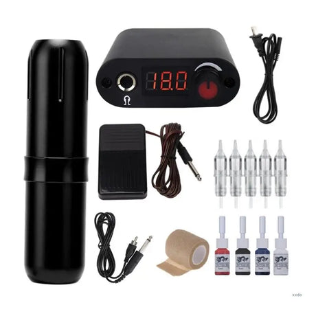 Tattoos Machine Kit Digital Screen Tattoos Power Supply Pen Ink Set Permanent Makeup Machine with Cartridge Needles Set