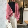 Hirsionsan Elegant Long Sleeve Mohair Sweater Women 2023 New Single-Breasted Female Short Cardigan Soft Flexible Knitted Outwear